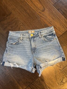 Kut from the Kloth Light Wash Distressed Denim Shorts